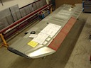 Skin replaced, new fiberglass wingtip