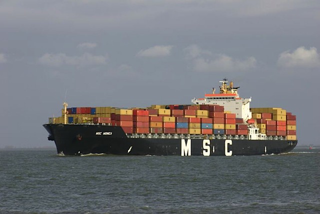 MSC "Monica" taking care of our airplane