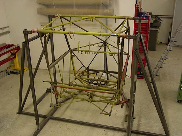 N1331H's cabin section in the jig