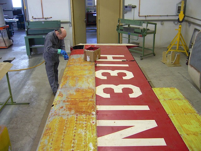 Ablaugen der alten Farbe