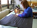 Sewing the interior front side insulation