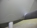 Tape roundels at the step and strut