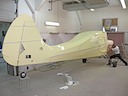 Masking tape on cream-colored paint