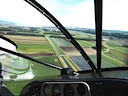 Turning final RWY 05 at LSGY
